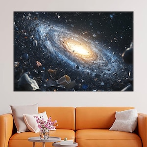 Nebula Galaxy Print, Outer Space Wall Decor, Galaxy Canvas Wall Art, Space Print Decor, Cosmic Universe Canvas, Sci-Fi Room Art