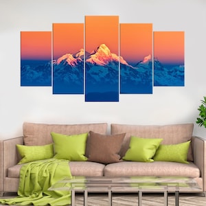 Himalayan Mountains Landscape Wall Art Home Decor The Himalayas Fine Art Photo Nature Art Mountains Large Wall Art Stretched Canvas Print