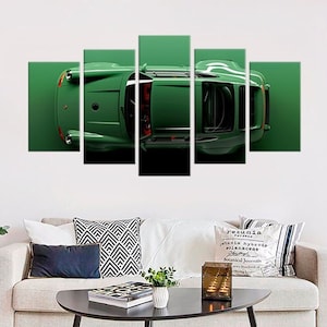 Super Car Poster Green Porsche 911 Print Premium Luxury Car Porsche Wall Art Automotive Wall Decor Sport Car  Print Home Decor