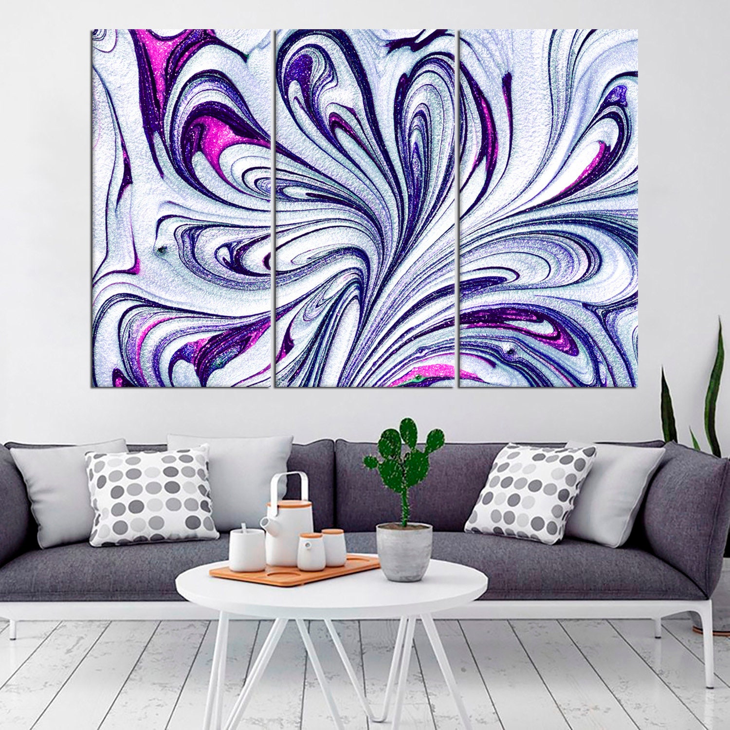 Abstract modern Ink painting print Multicolor artwork set Etsy