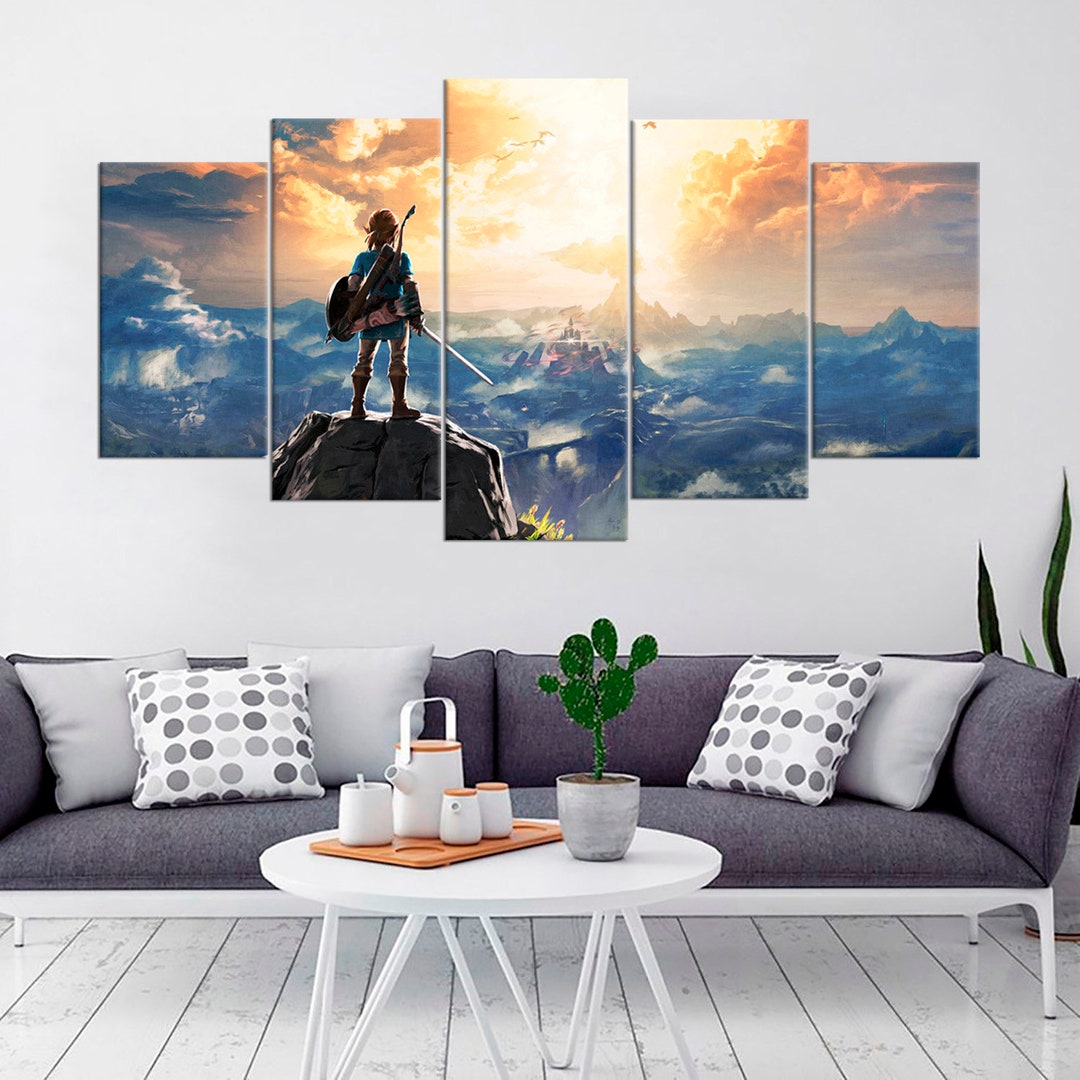 Large Wall Decor Kids Playroom Poster Breath of the Wild - Etsy