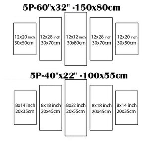 May include: A diagram showing the different sizes of canvas prints available. The sizes are listed in inches and centimeters. The largest size is 60 inches by 32 inches (150 cm by 80 cm). The smallest size is 40 inches by 22 inches (100 cm by 55 cm).