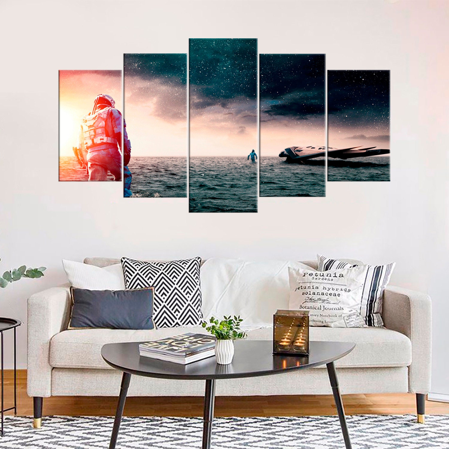 Large Wall Art Interstellar Canvas Print Room Decor - Galaxy Space