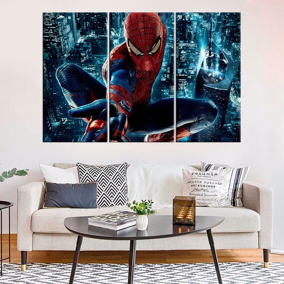 Marvel Spiderman Decor Poster Spiderman Movie Room 5 piece large Canvas Print Video Game Art ...