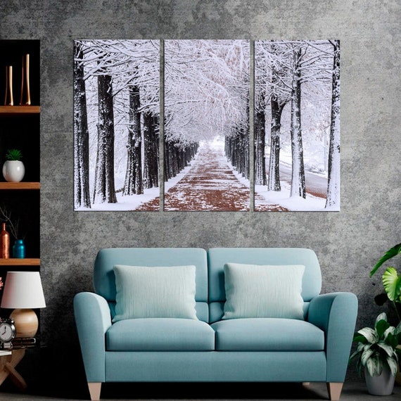 Winter Trees Framed Canvas