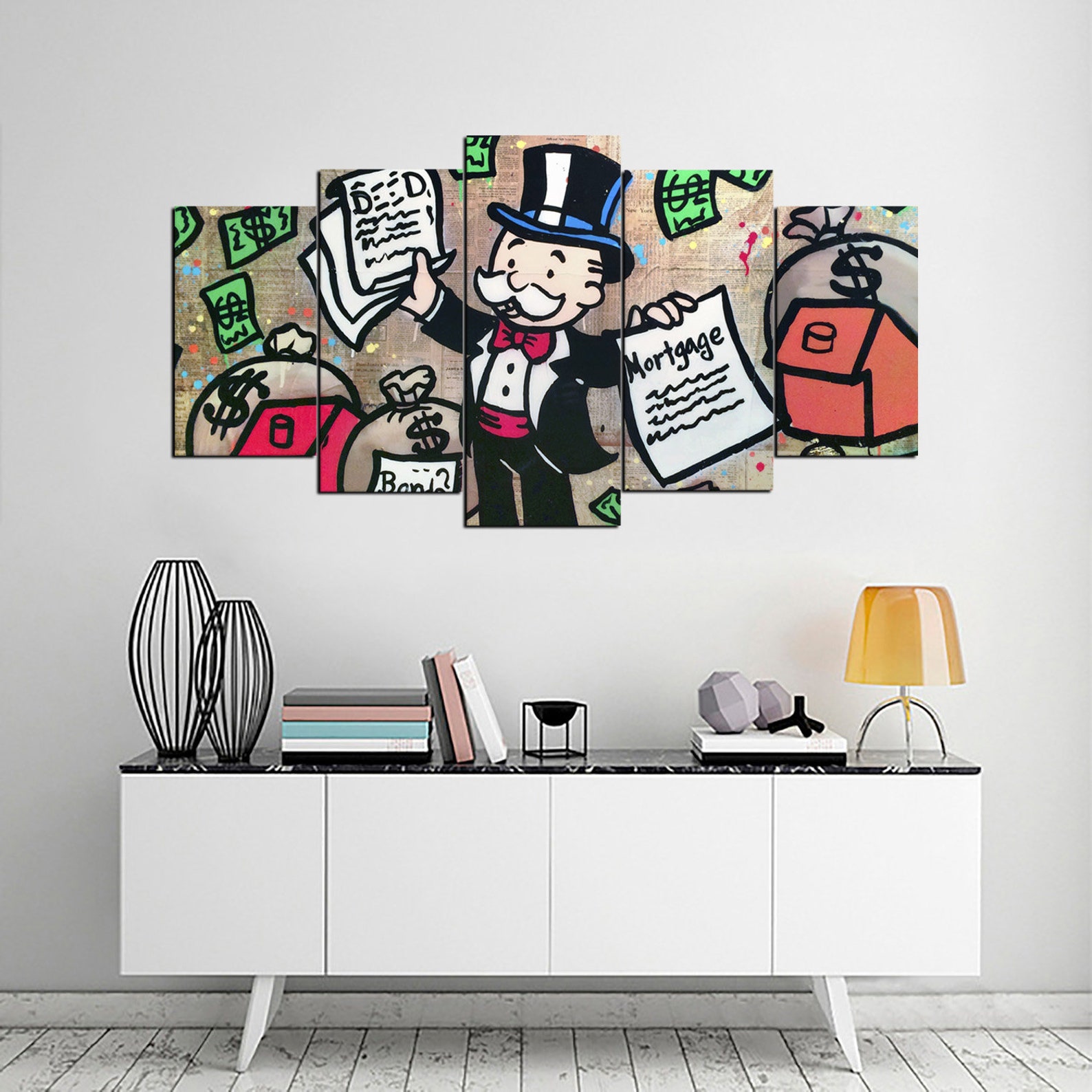 Alec Monopoly Wall Art Print Street Art Graffiti Canvas Etsy