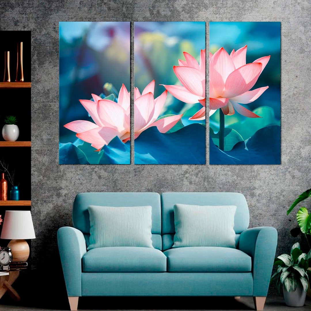 Lotus Blossom Flower Pink - Large Wall Art - Modern Canvas Prints ...