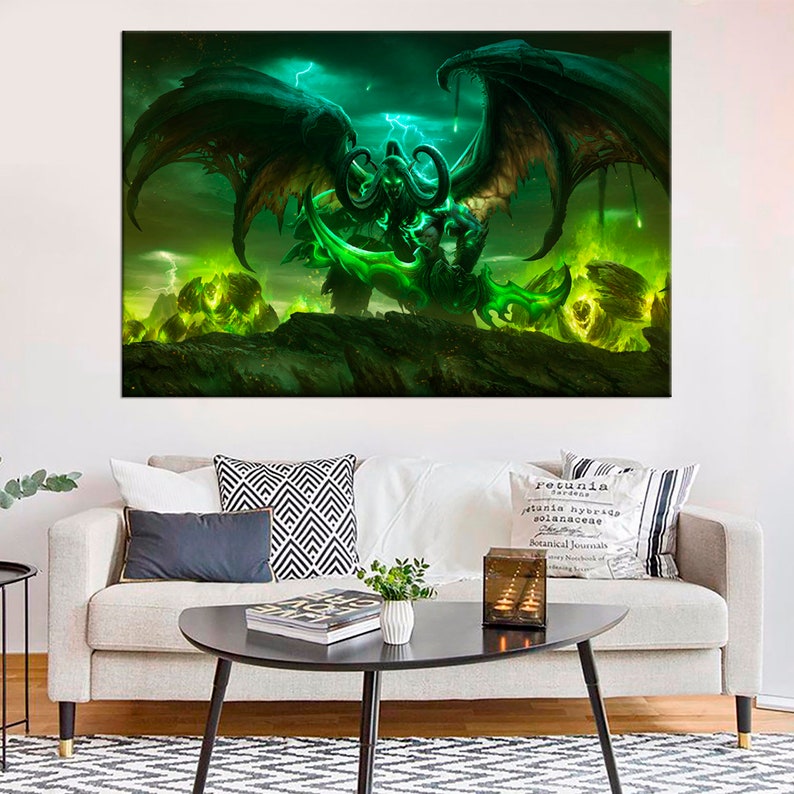 World Of Warcraft Wall Art Decor WoW Legion Canvas Print Video | Etsy