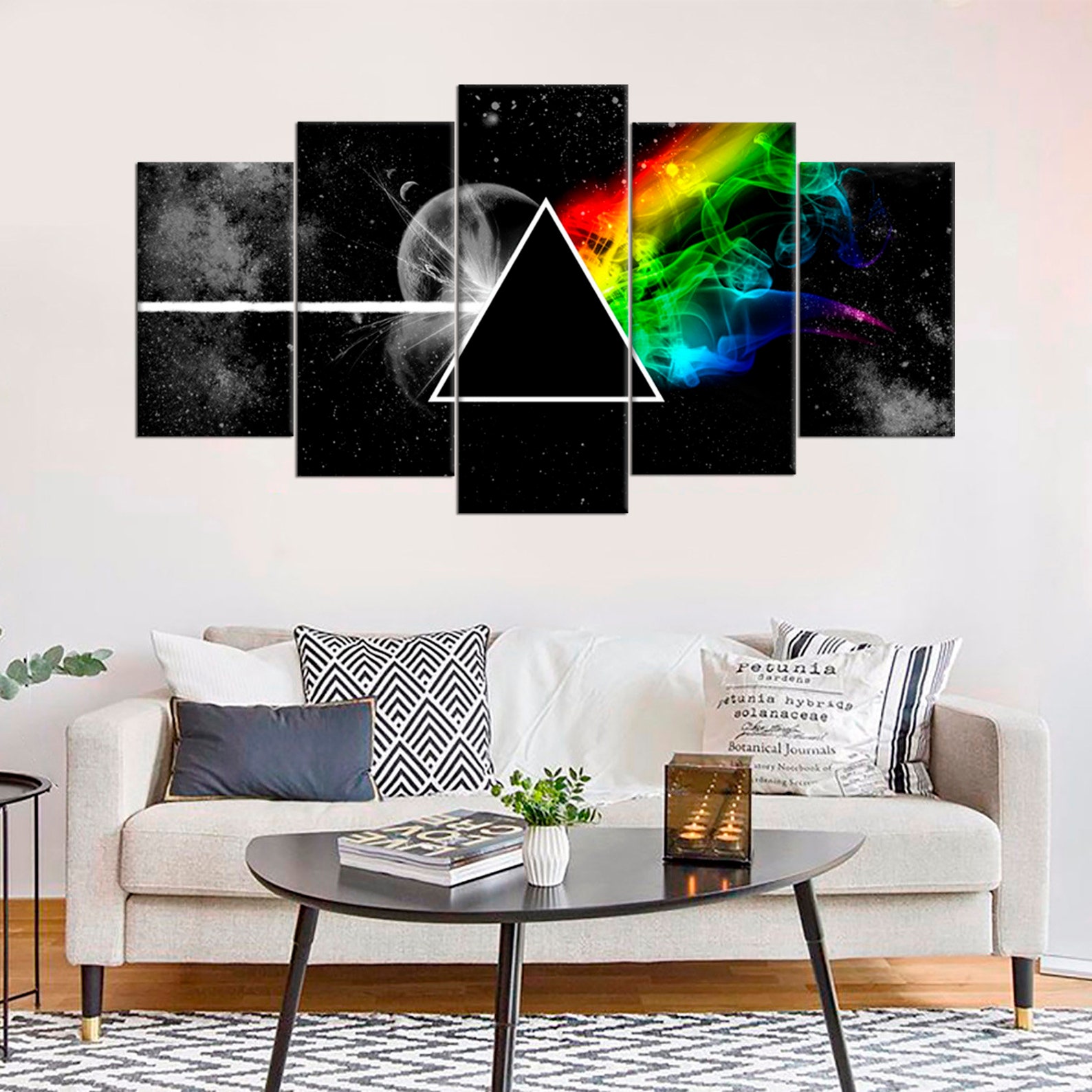 Pink Floyd Wall Art Canvas Print Office Wall Decor Dark Side Etsy