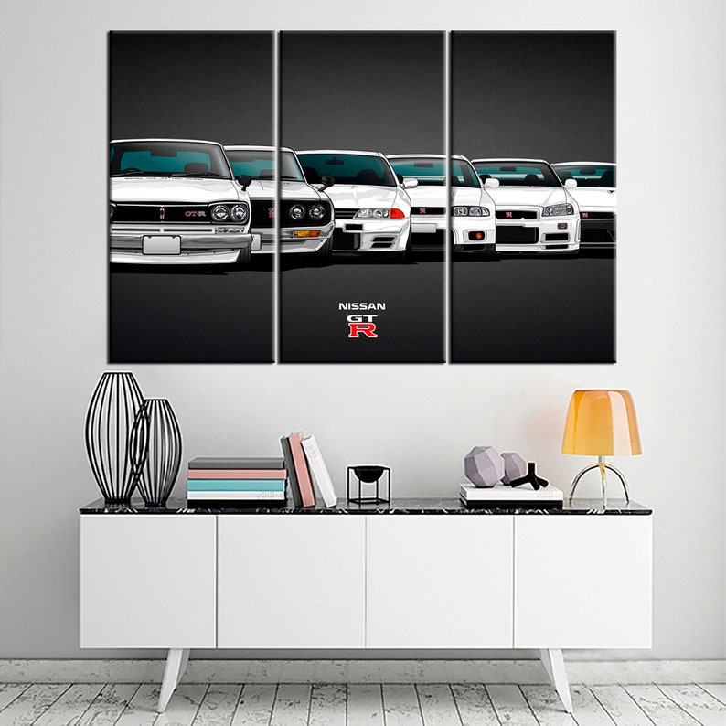 Contemporary Wall Art Large Wall Decor Cars Ready Framed Etsy