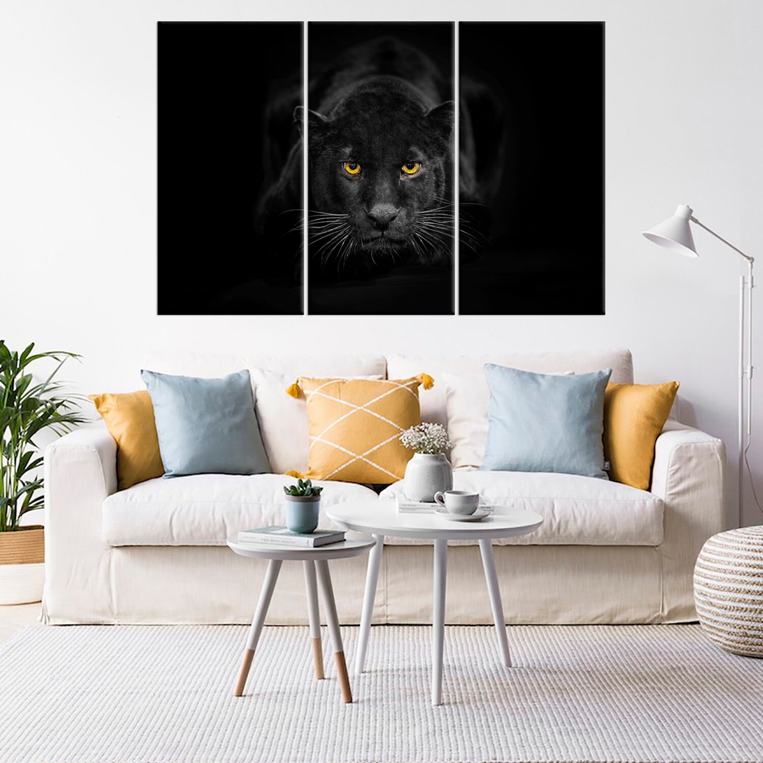 Black Panther Framed Canvas Print Animal Wall Art Leopard Wild | Etsy