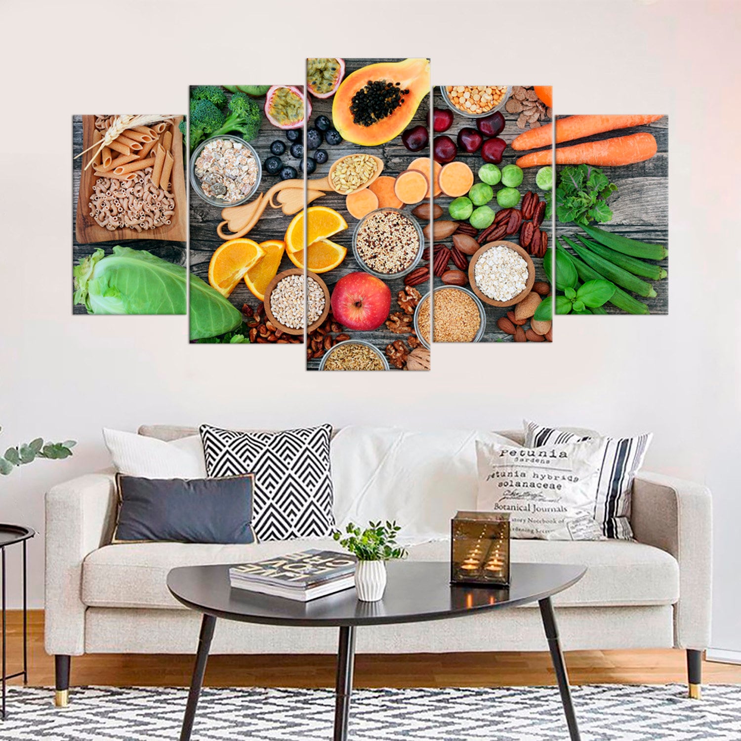 Healthy Foods Fruit Vegetables Canvas Print Health Food Wall | Etsy