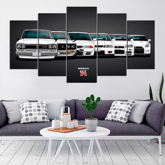 Nissan wall art Large Wall Art Nissan Cars Ready Framed Canvas Etsy