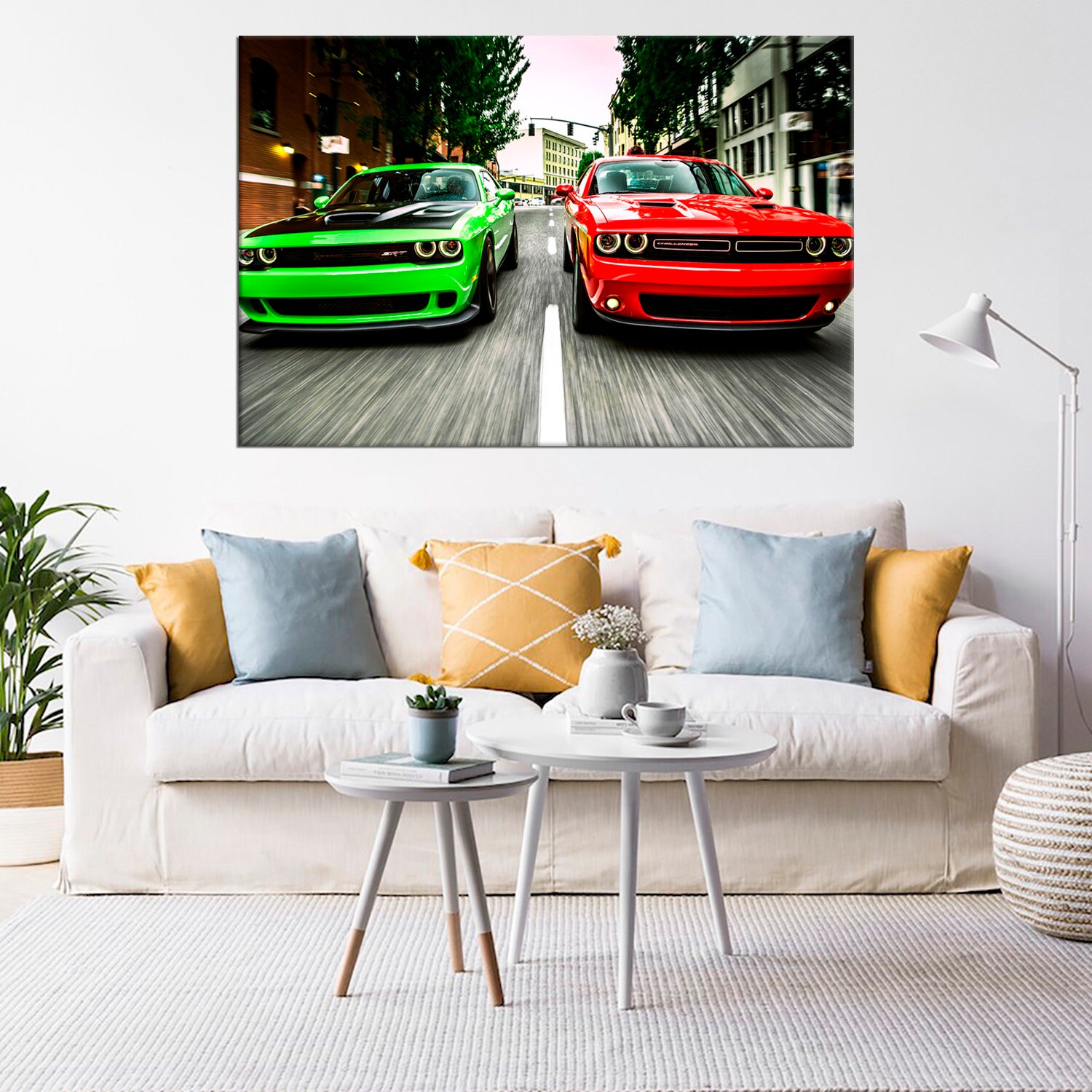 Multicolor Artwork Super Car Large Wall Art Decor Set Cars Etsy