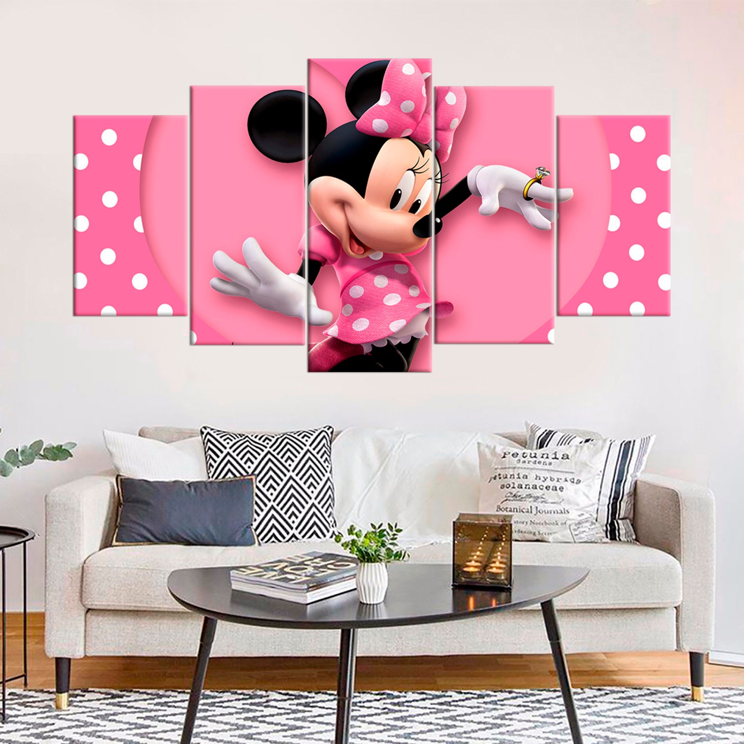 Minnie Mouse Disney Framed Prints Nursery wall art Cartoon Etsy