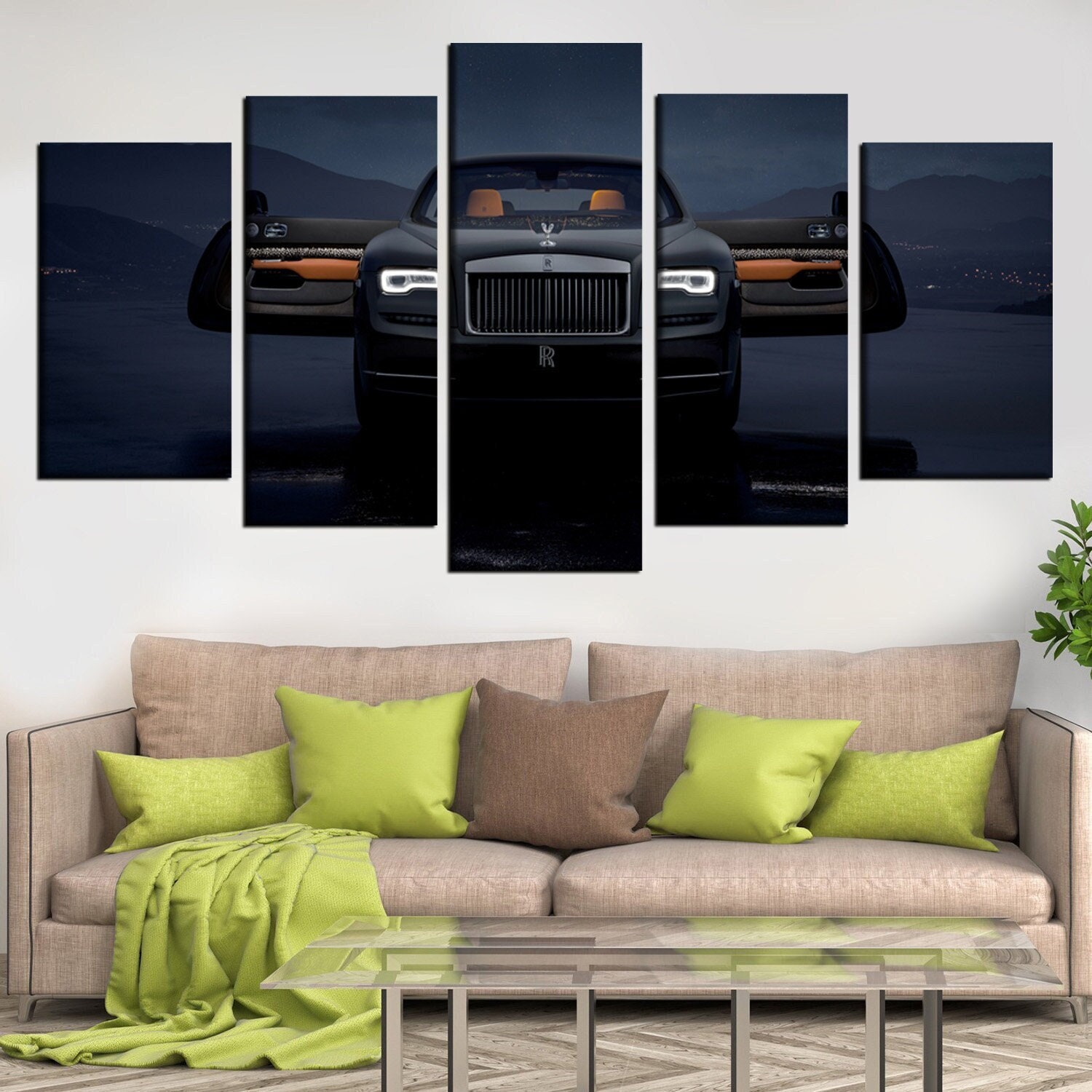 Luxury Car Wall Art Decor Wraith Luminary Large Canvas Print | Etsy