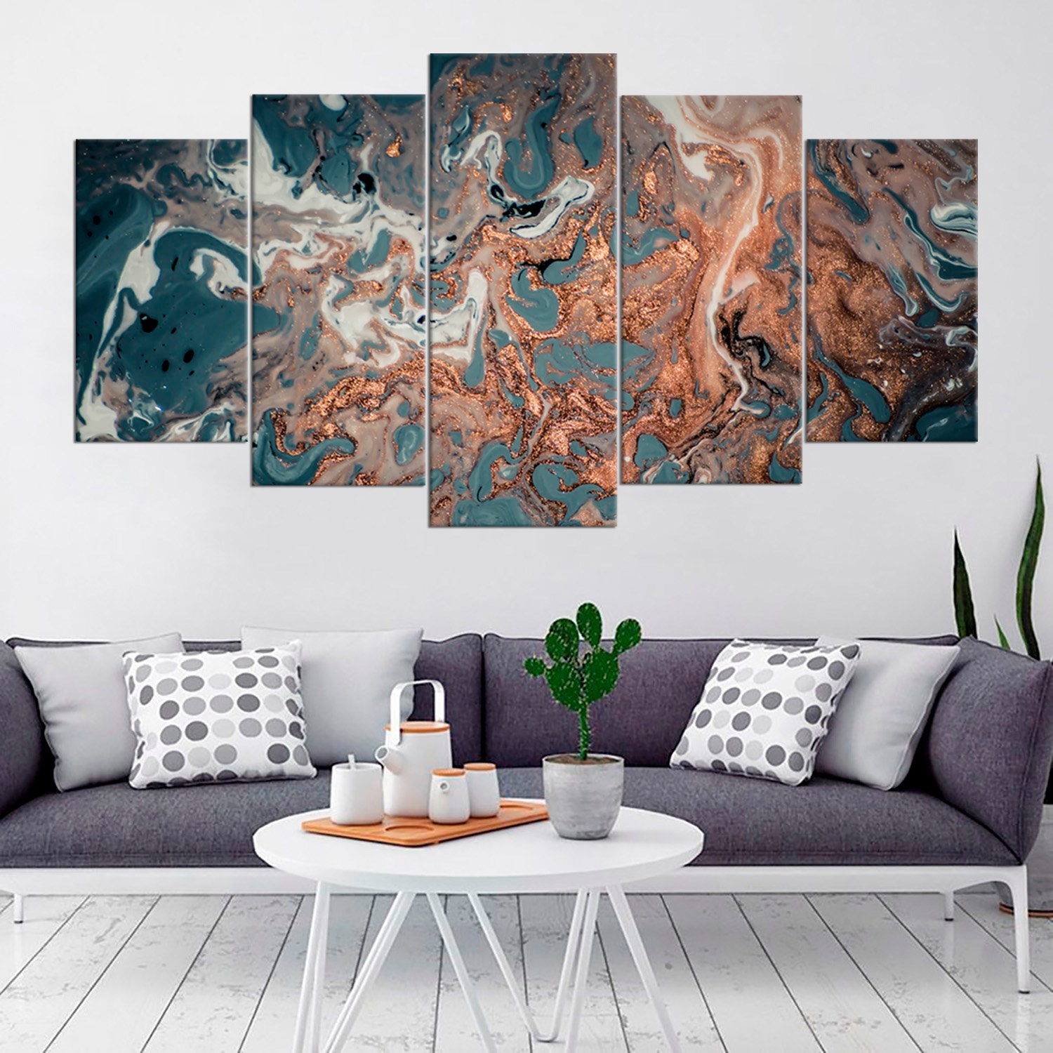Marble Colorful Modern Home Decor Paint Splash Marble Wall Art Etsy