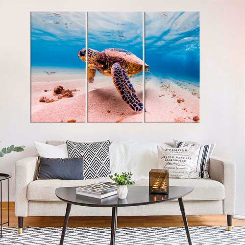 Cayman Turtle Canvas Print Sea Turtle Wall Art Underwater Wild Life Framed Print orders Wall Hanging Turtle Photo Large Canvas Contemporary Art Set