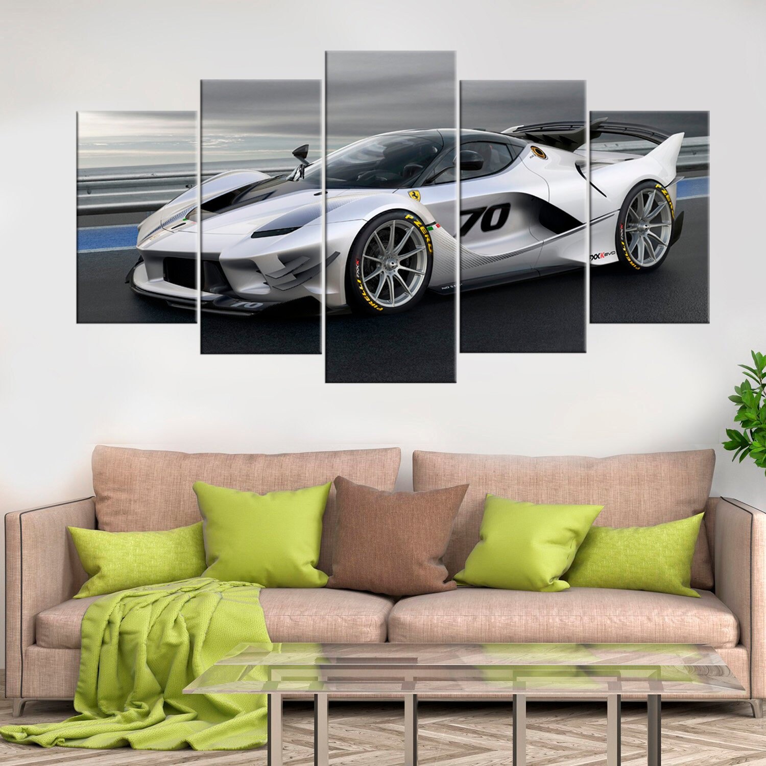 Automobile Print Wall Art Decor Cars Ready Framed Canvas Etsy