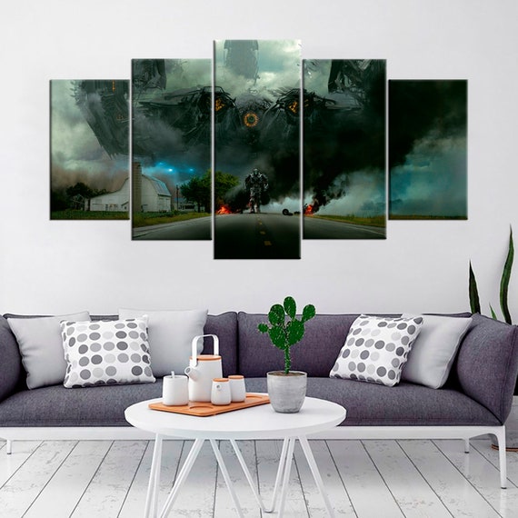 Transformers Movie Room Decor The Last Knight Wall Art Decor Modern Wall Art Canvas Framed Prints Transformers Canvas Print Kids Room Art