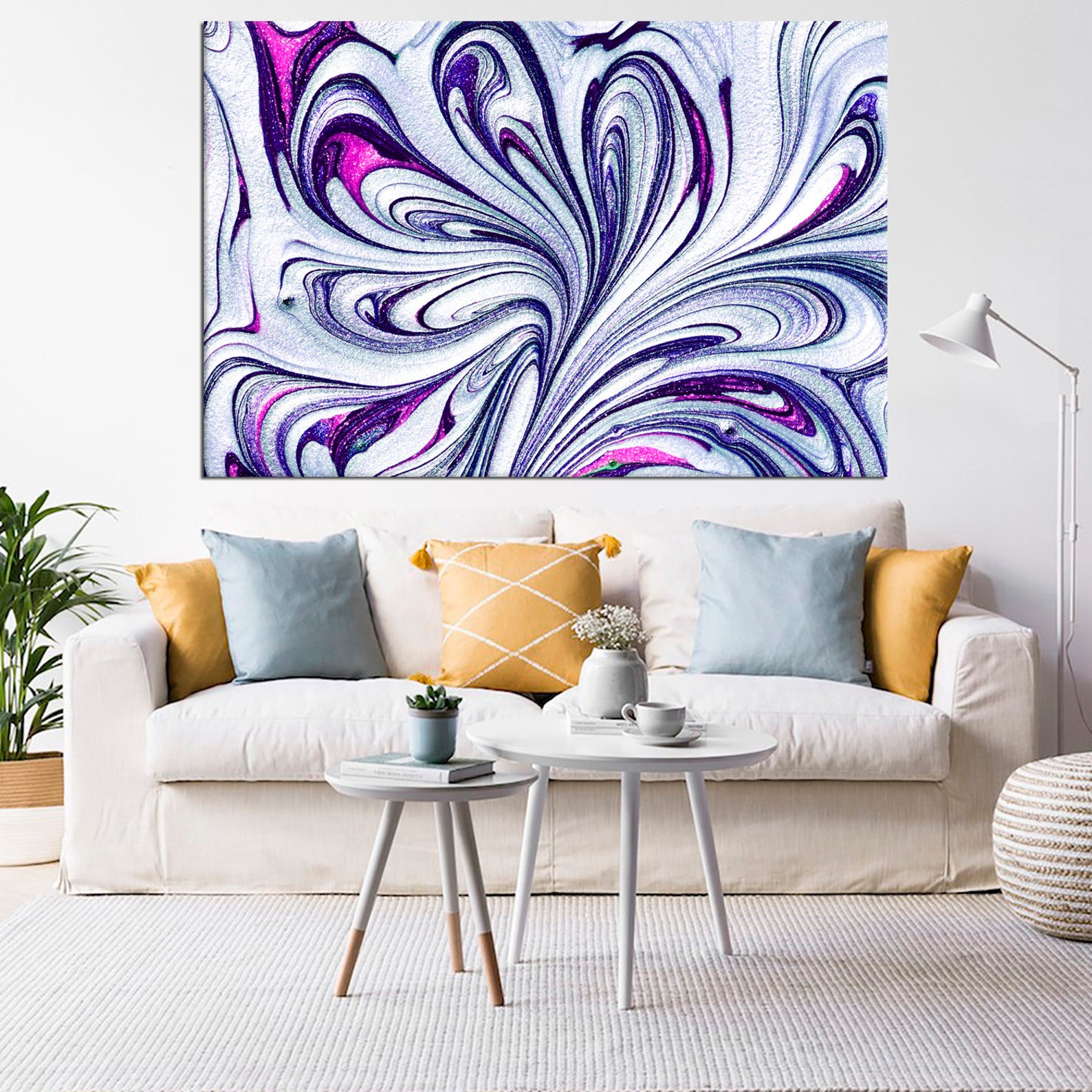 Abstract modern Ink painting print Multicolor artwork set Etsy