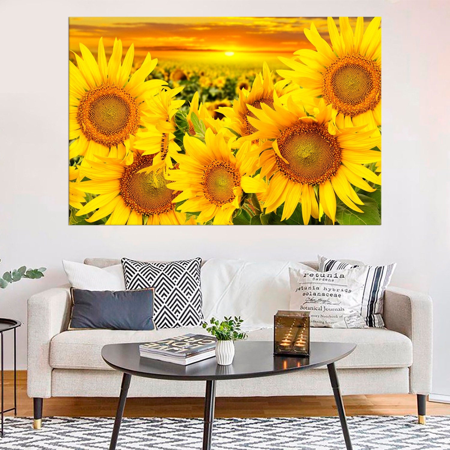 Sunflowers Canvas Prints Wall Art Landscape Sunflower Canvas