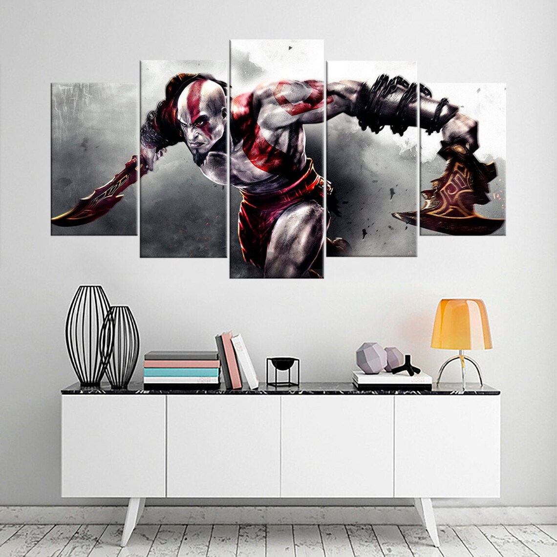 God of War Video Game Wall Art Room Decor Set Poster Large Etsy