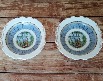 Royal Albert Silver Birch Bowls (Set of 2): Blue & White Bone China, Modern Cottage, Country Cottage Décor
