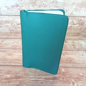 Caderno vintage de vinil verde com 6 argolas: Colecionador de artigos de papelaria MCM, 17,8 cm (7")