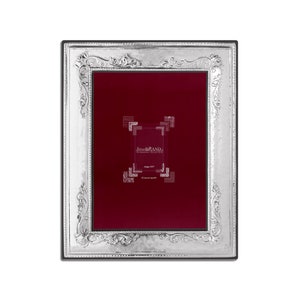 Sterling Silver Photo Frame Forged Rose, Antique Picture Frame, Horizontal and Vertical Standing Tabletop Luxury Frame.