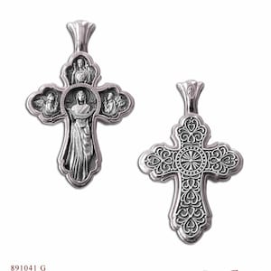 Silver Cross 925 Virgin Mary | Christian Greek Orthodox Cross