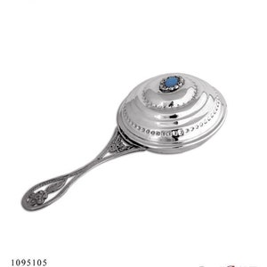 Sterling Silver Baby Rattle for Baby Boy, Maraca, New Baby Gift, Baby Shower gift, Baby Keepsake, Newborn Gift, Name Day Gift, Baptism gift