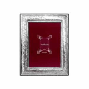 Sterling Silver Photo Frame Forged Engraved, Antique Picture Frame, Horizontal and Vertical Standing Tabletop Luxury Frame.