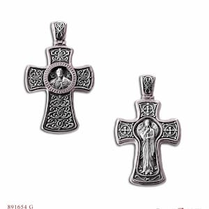 Croix d’Argent 925 Christ Pantokrator - Archange | Croix orthodoxe grecque chrétienne