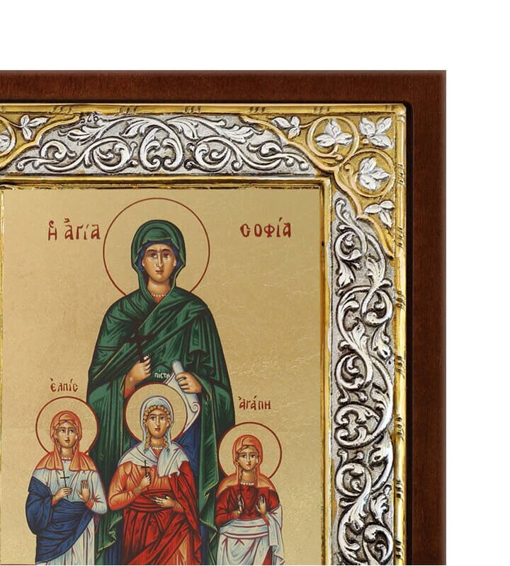 Saint Sofia Greek Orthodox Silver Icon Hagiography 26x20cm - Etsy