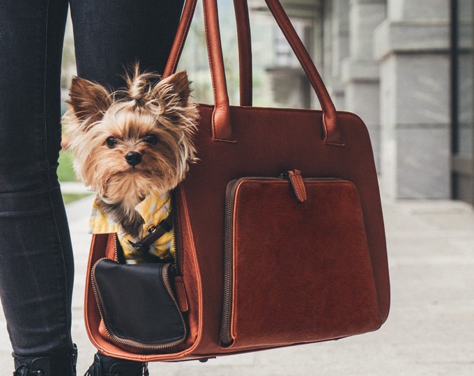 Leather Dog Carrier Pet Carrier Dog Purse Dog Tote// for Etsy