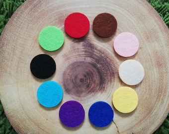 Replacement Felt Reffils Pads Essential Oil Diffuser Aromatherapy Necklace Locket - 28-30mm