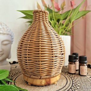 Mini vase tissé tissé humidificateur d'air USB électronique à ultrasons de parfum d'eau diffuseur d'huiles essentielles parfum d'intérieur
