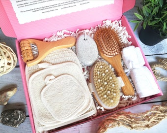 Coffret de soins naturels pour le corps entier Accessoires de bain Accessoires de spa Brosse en bambou / Éponges / Rouleau en bois / Pierre / Brosse à poils - Future mariée
