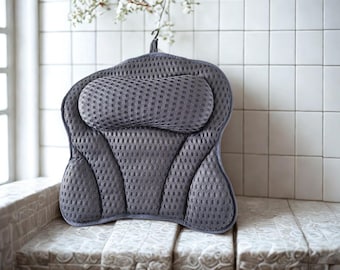 Almohada ergonómica de baño para soporte de cabeza, hombros y cuello / Cojín de lujo para bañera de hidromasaje / Reposacabezas extrasuave