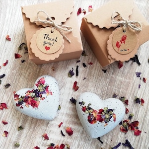 Luxury/Rose/Lavender Heart Bath Bomb - Soak/Spa/Bath - Gift for her/Birthday/Valentines/Thank you/Bridesmaid/Wedding/Personalised/Hen Party