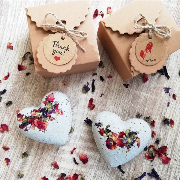 Luxury/Rose/Lavender Heart Bath Bomb - Soak/Spa/Bath - Gift for her/Birthday/Valentines/Thank you/Bridesmaid/Wedding/Personalised/Hen Party
