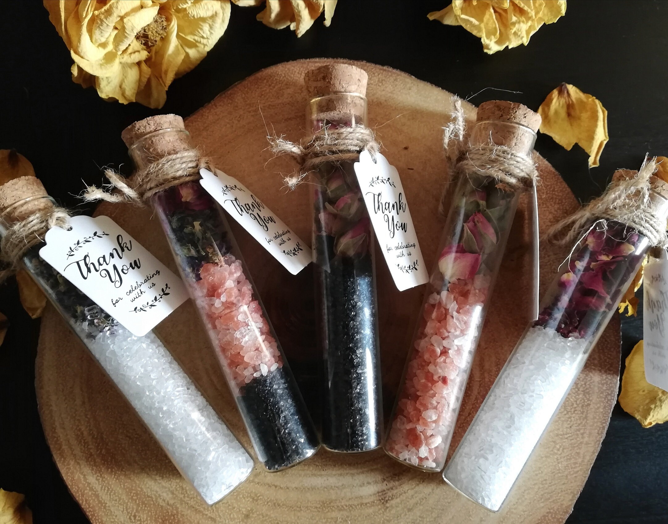 Wedding Bath Salt Tube Gift/favour/guest Petals/buds & Epsom Etsy UK