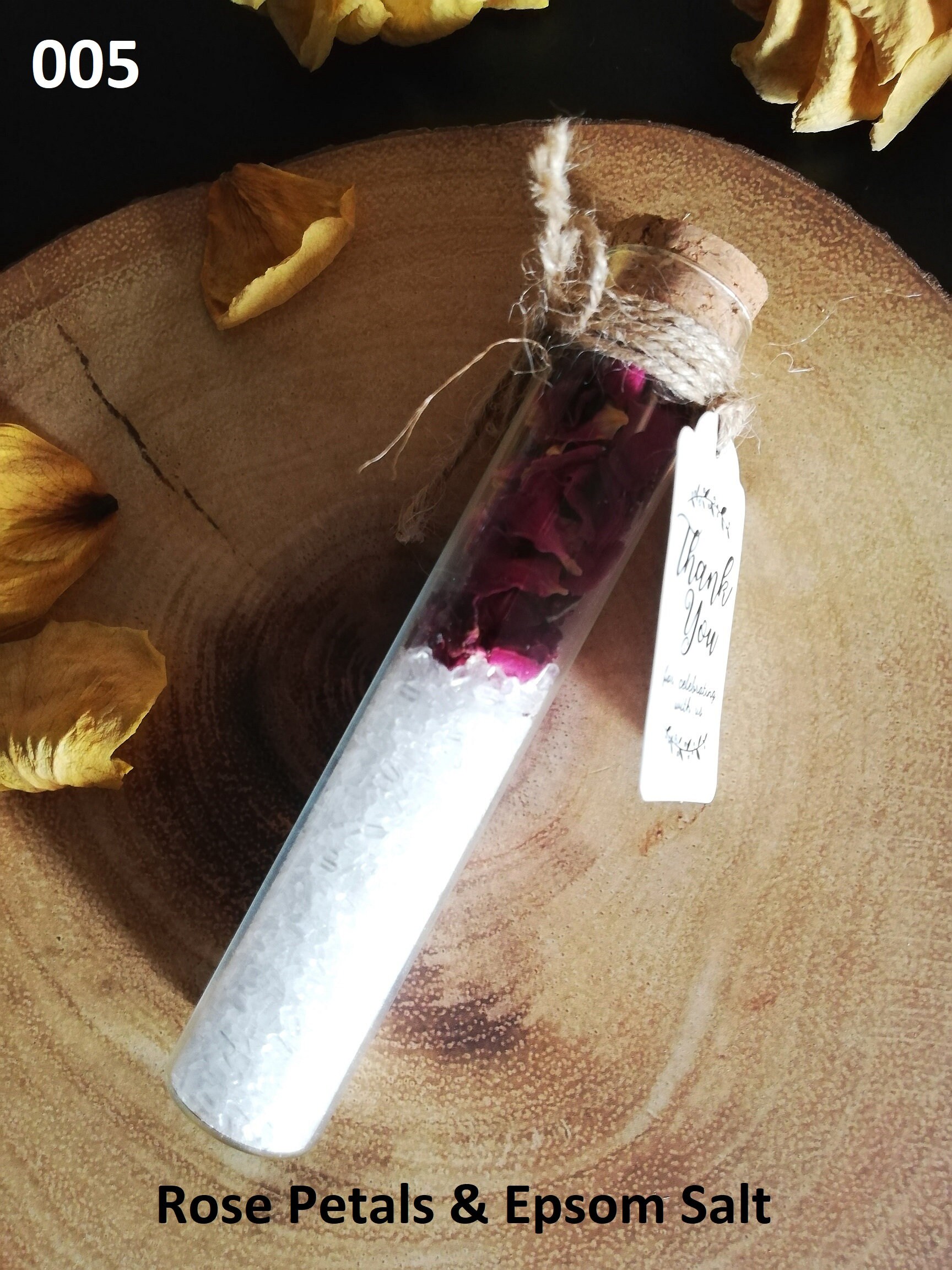 Wedding Bath Salt Tube Gift/favour/guest Petals/buds & Epsom Etsy UK