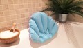 Shell Shaped Bath Pillow: Waterproof Terry Cloth Spa Cushion