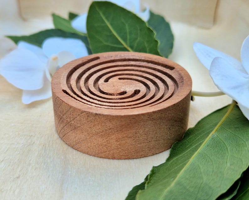 Spiral Wooden Essential Oil Diffuser Aromatherapy Hand Table Desk