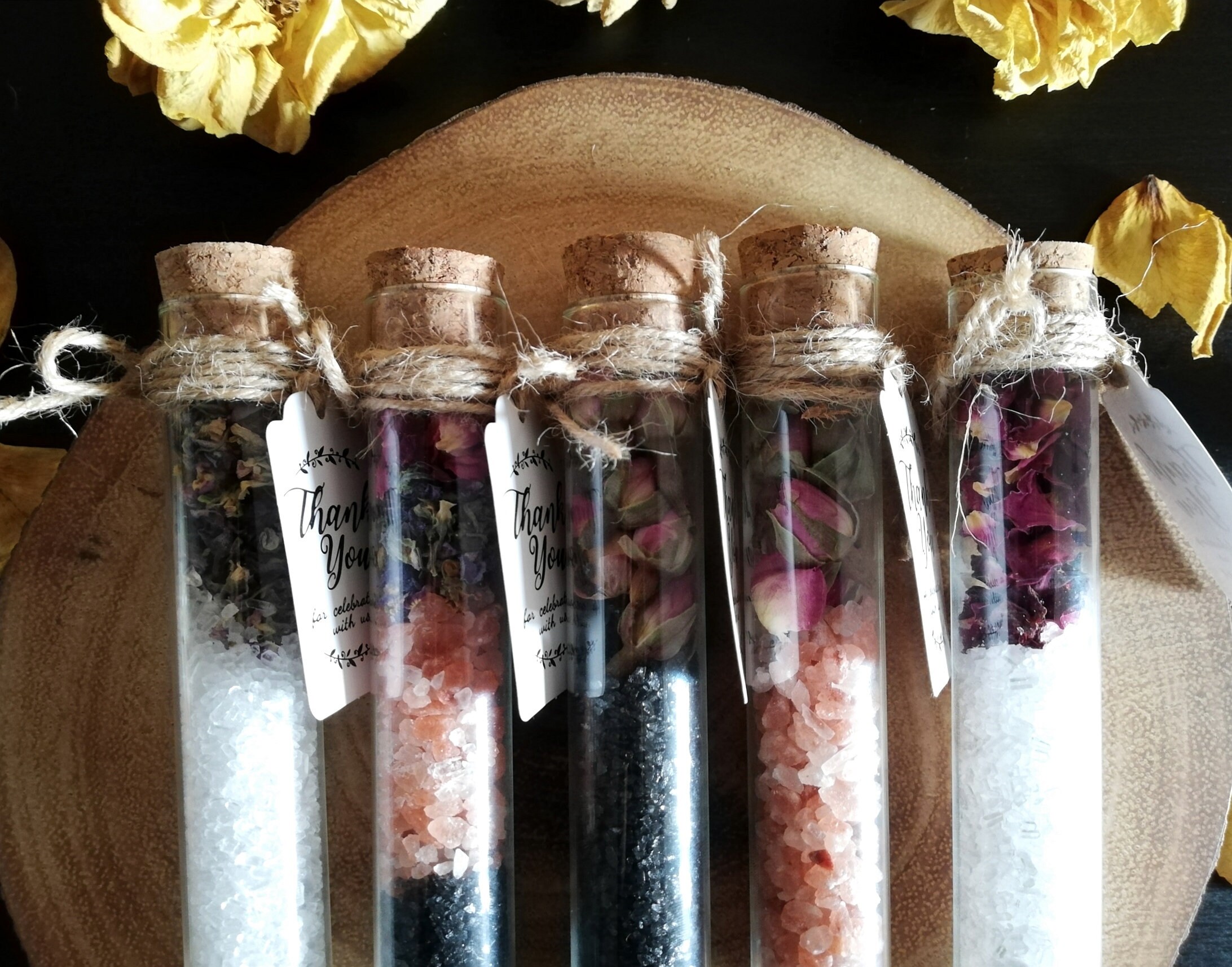 Wedding Bath Salt Tube Gift/favour/guest Petals/buds & Epsom Etsy UK