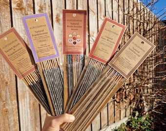 Auroshikha Natural Incense Stick | Pack of 14 Sticks | Long Burning Time 1 hour | Sampler