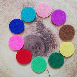 Replacement Felt Reffils Pads Essential Oil Diffuser Aromatherapy Necklace Locket - 25mm