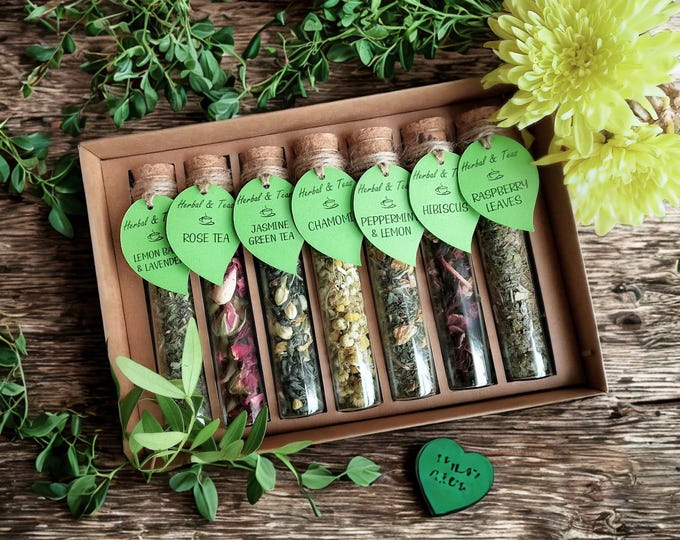 Loose Leaf Herbal Tea Collection | 7 Botanical Blends | Sampler Gift Set | Traditional Tea Kit Taster